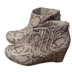 Sugar Juliette sz 6.5 snake print ankle boots NEW